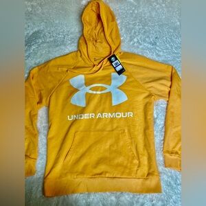 Under Armour Deep Yellow Reactor Mens Performance Hoodie size XL